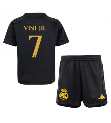 Real Madrid Vinicius Junior #7 Koszulka Trzecich Dziecięca 2023-24 Krótki Rękaw (+ Krótkie spodenki)